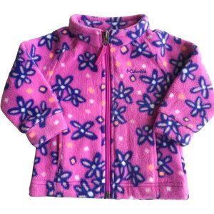 Columbia Pink Fleece Toddler Zip Up Coat Jacket - Size 3-6 Months